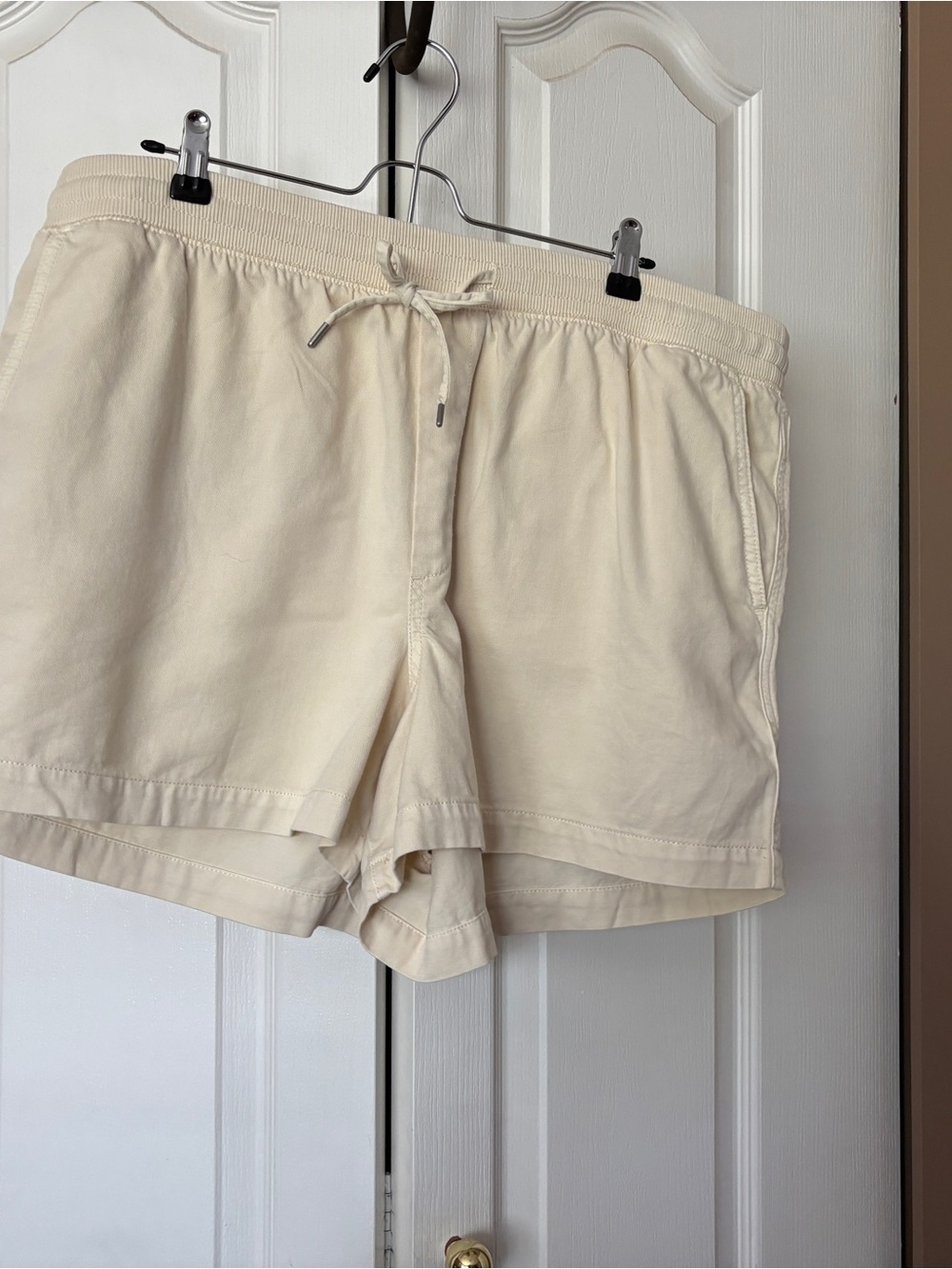 GAP Cream Drawstring Cotton Athletic Shorts